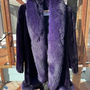 Luxurious Purple Fur Coat